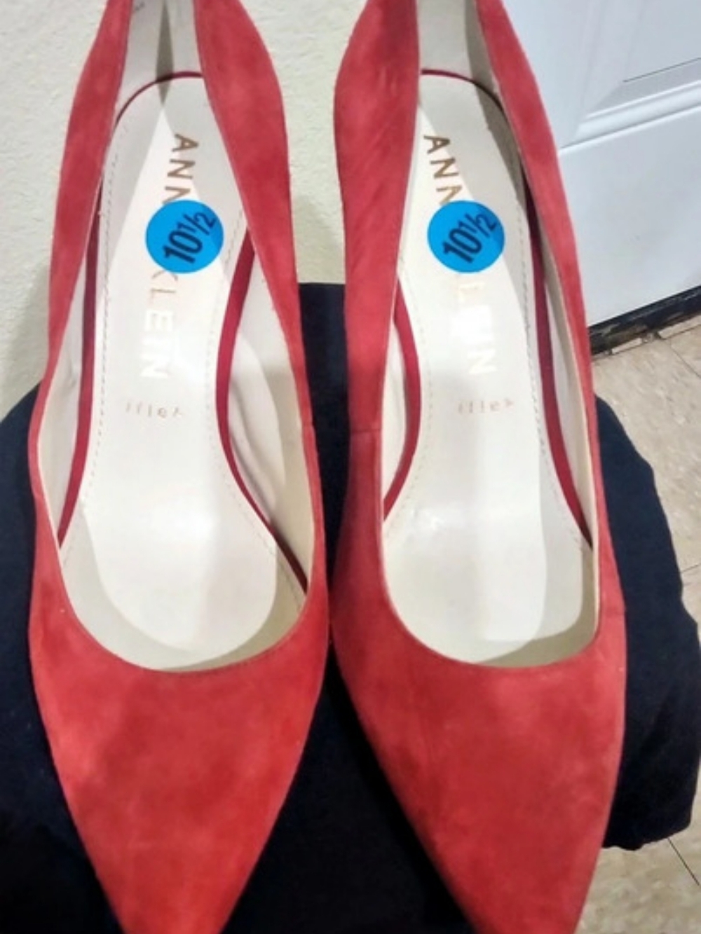 Anne Klein Red Pointed-Toe Heels